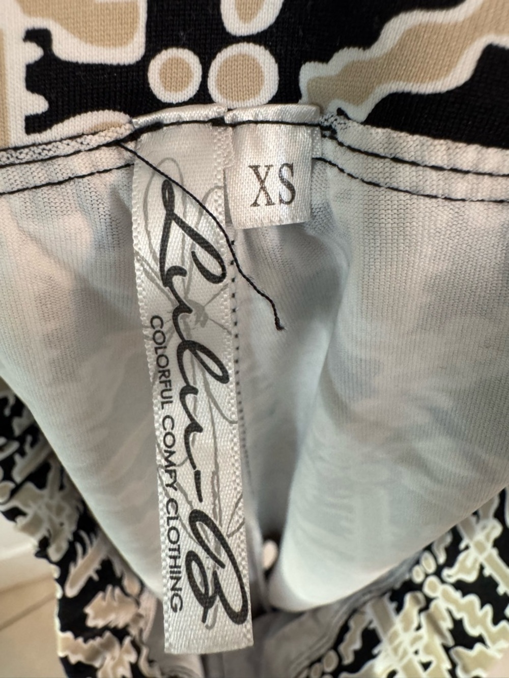 Lulu B Black & White Patterned A-Line Skort - Picture 4 of 4
